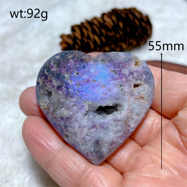 Purple Aura Sphalerite Heart-ToShay.org