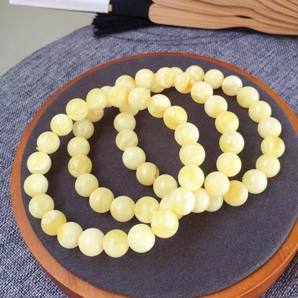 Yellow Amber Bead Bracelet-ToShay.org