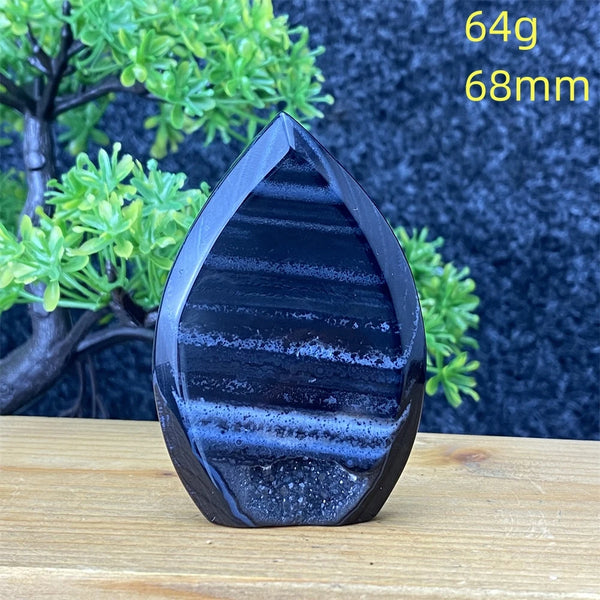 Black Agate Geode Torch-ToShay.org