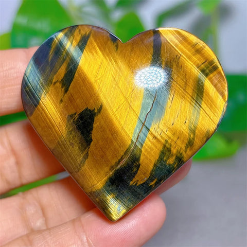 Yellow Blue Tiger Eye Heart-ToShay.org