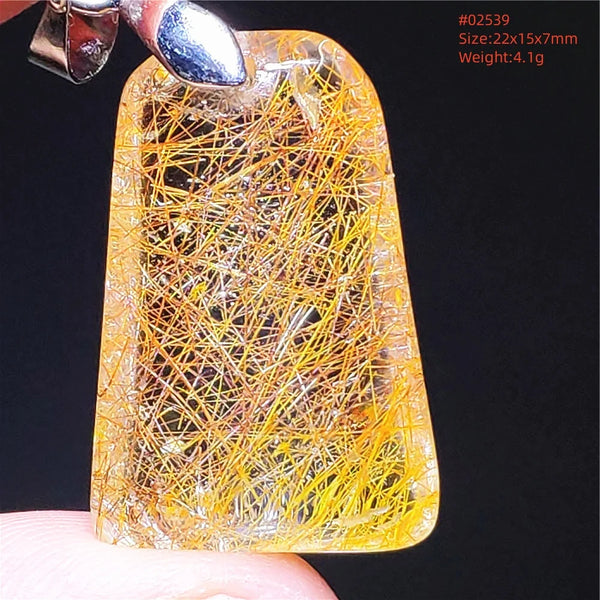 Gold Rutilated Quartz Pendant-ToShay.org