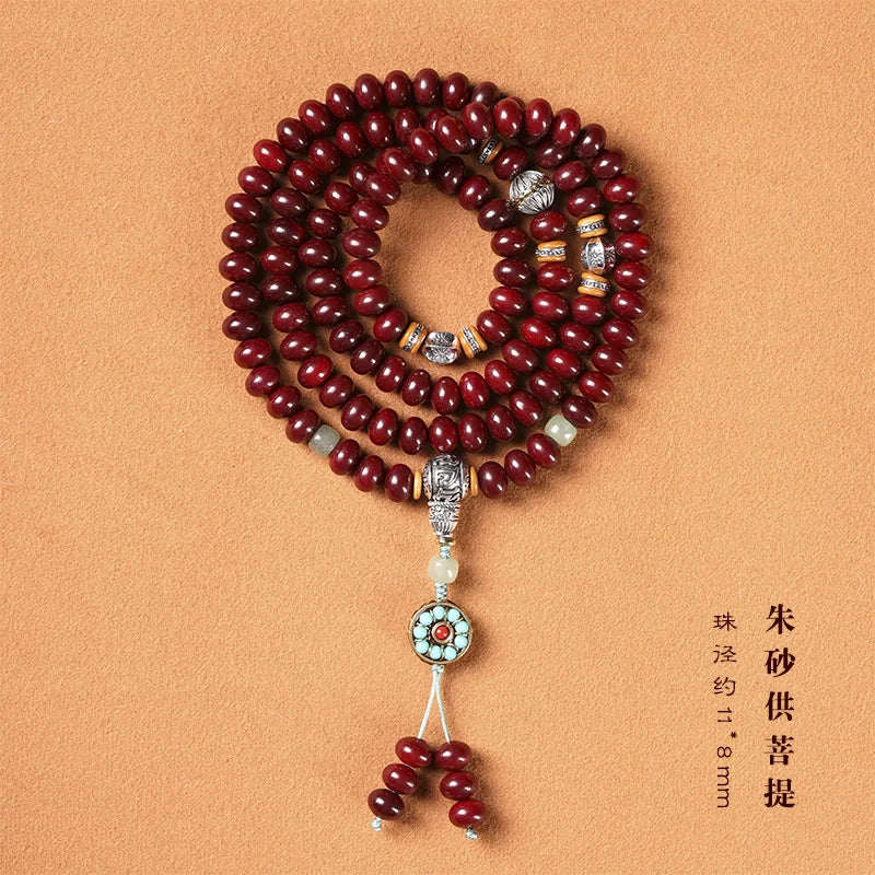 Red Cinnabar Buddha Beads-ToShay.org
