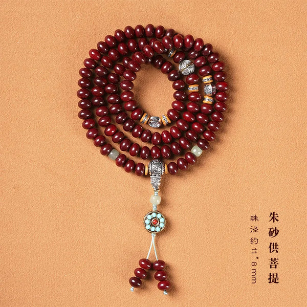 Red Cinnabar Buddha Beads-ToShay.org