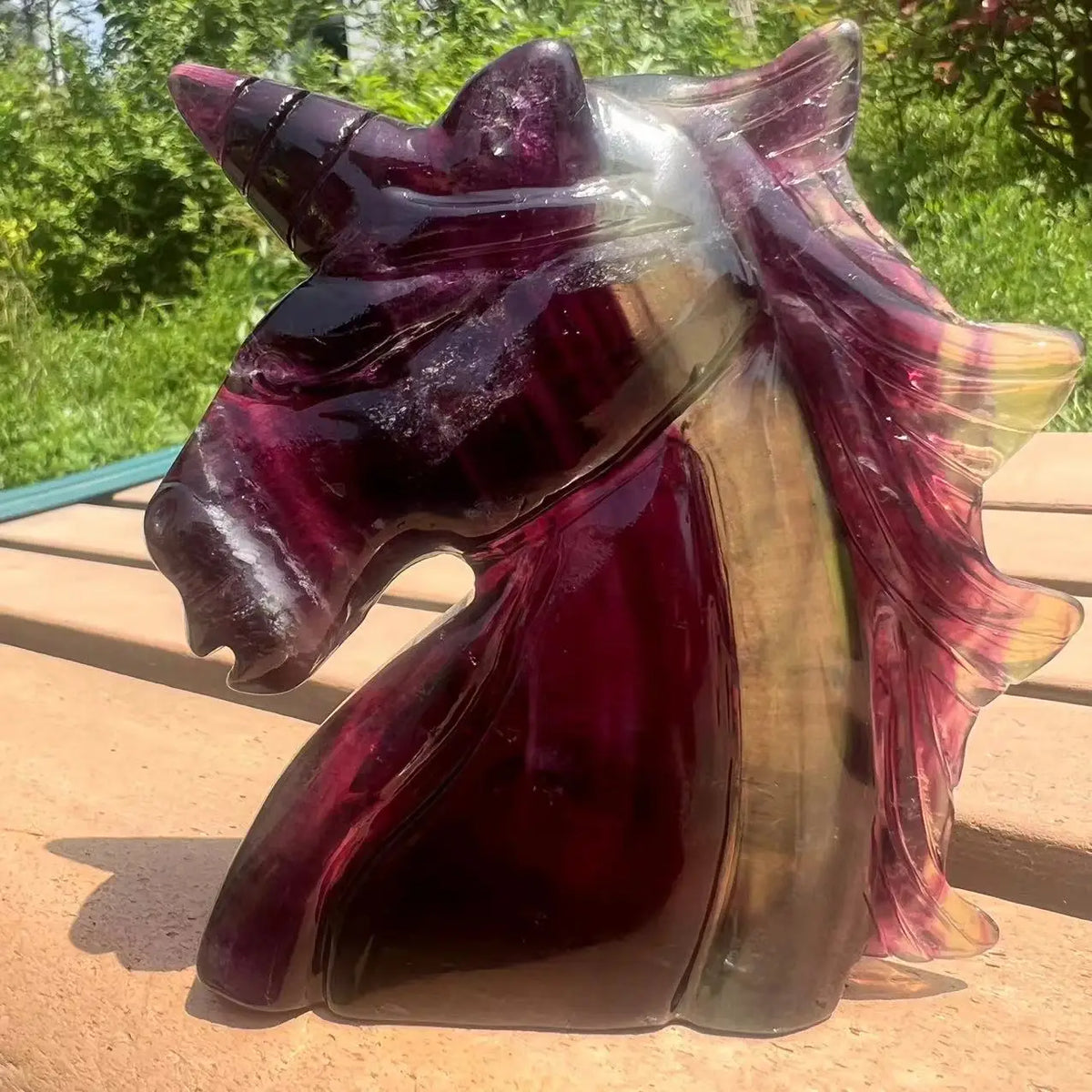 Purple Fluorite Unicorn Head-ToShay.org