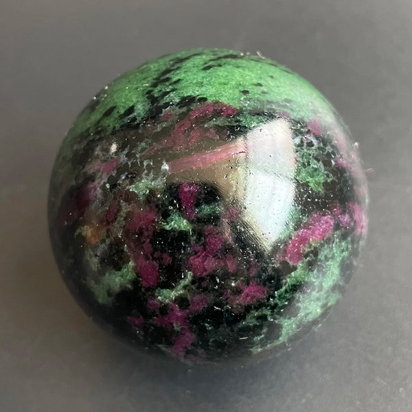 Green Ruby Zoisite Ball-ToShay.org