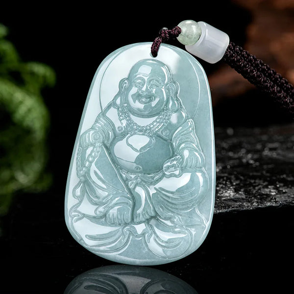 Blue Jade Maitreya Pendant-ToShay.org