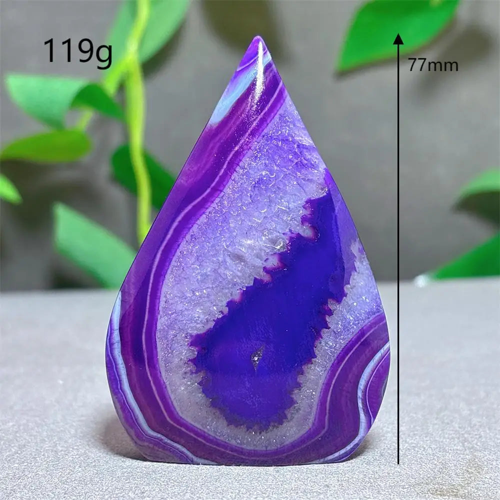 Violet Striped Agate Flame-ToShay.org