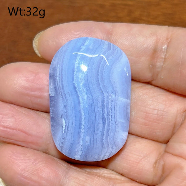 Blue Lace Agate Palm Stone-ToShay.org