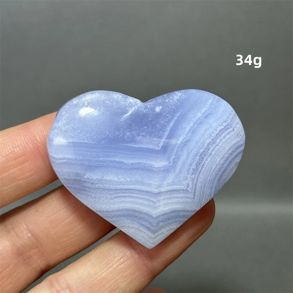Blue Lace Crystal Heart-ToShay.org