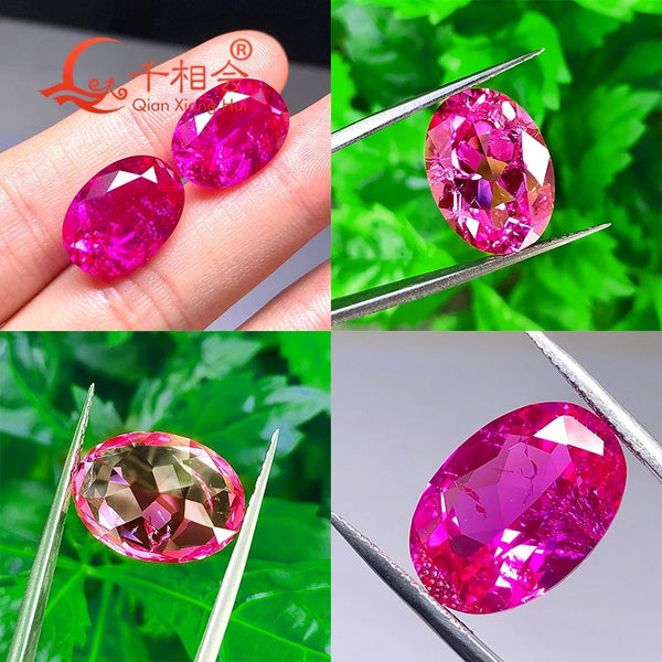 Pink Rose Ruby Faceted Gems-ToShay.org