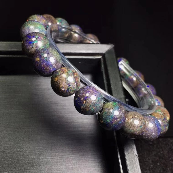 Black Opal Bead Bracelet-ToShay.org