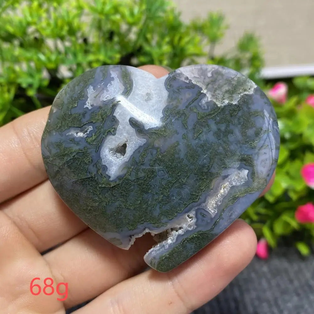Green Moss Agate Heart-ToShay.org