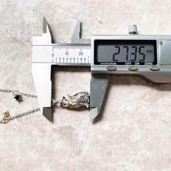 Silver Cat Pendant Necklace-ToShay.org