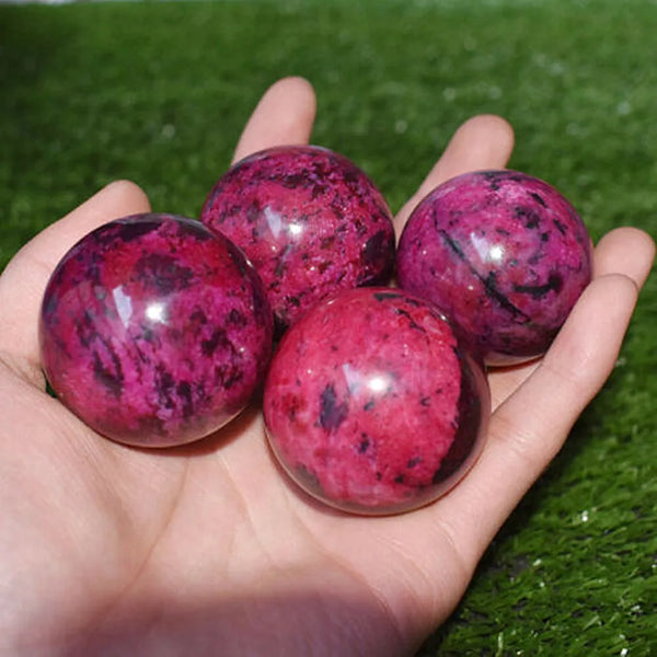 Pink Peach Blossom Jade Ball-ToShay.org