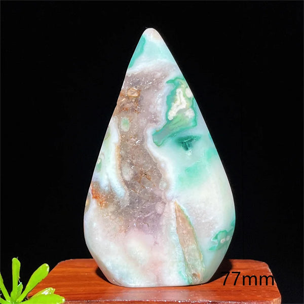 Green Flower Agate Flame-ToShay.org