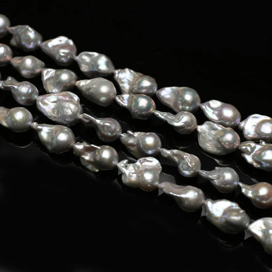 Grey Pearl Baroque Beads-ToShay.org