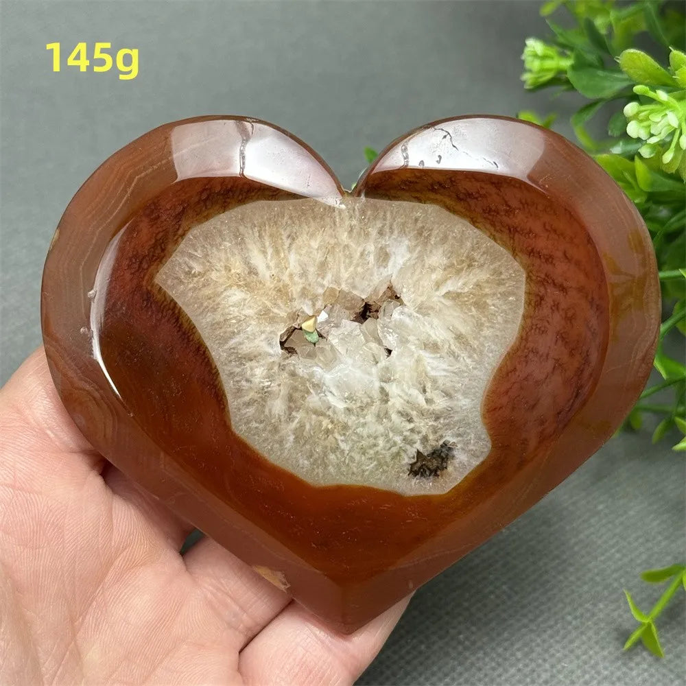 Red Agate Geode Heart-ToShay.org