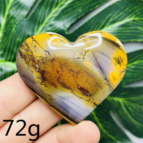 Yellow Mookaite Hearts-ToShay.org