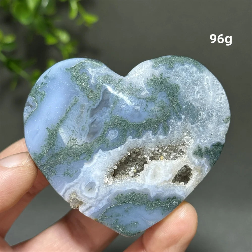 Green Aquatic Agate Heart-ToShay.org