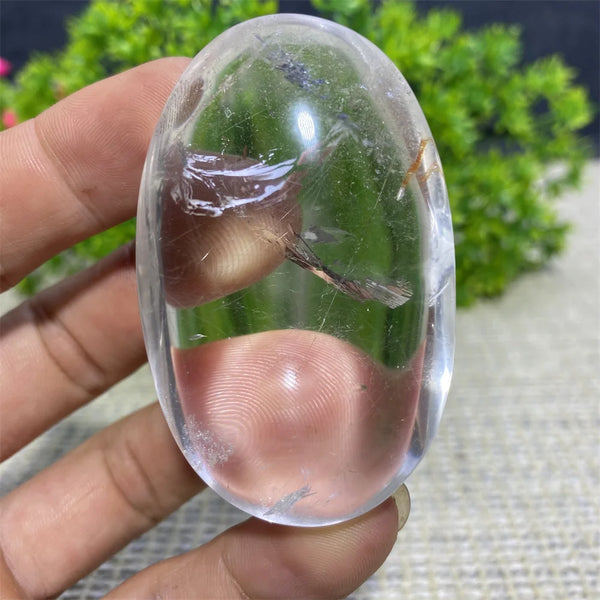Clear Crystal Palm Stone-ToShay.org