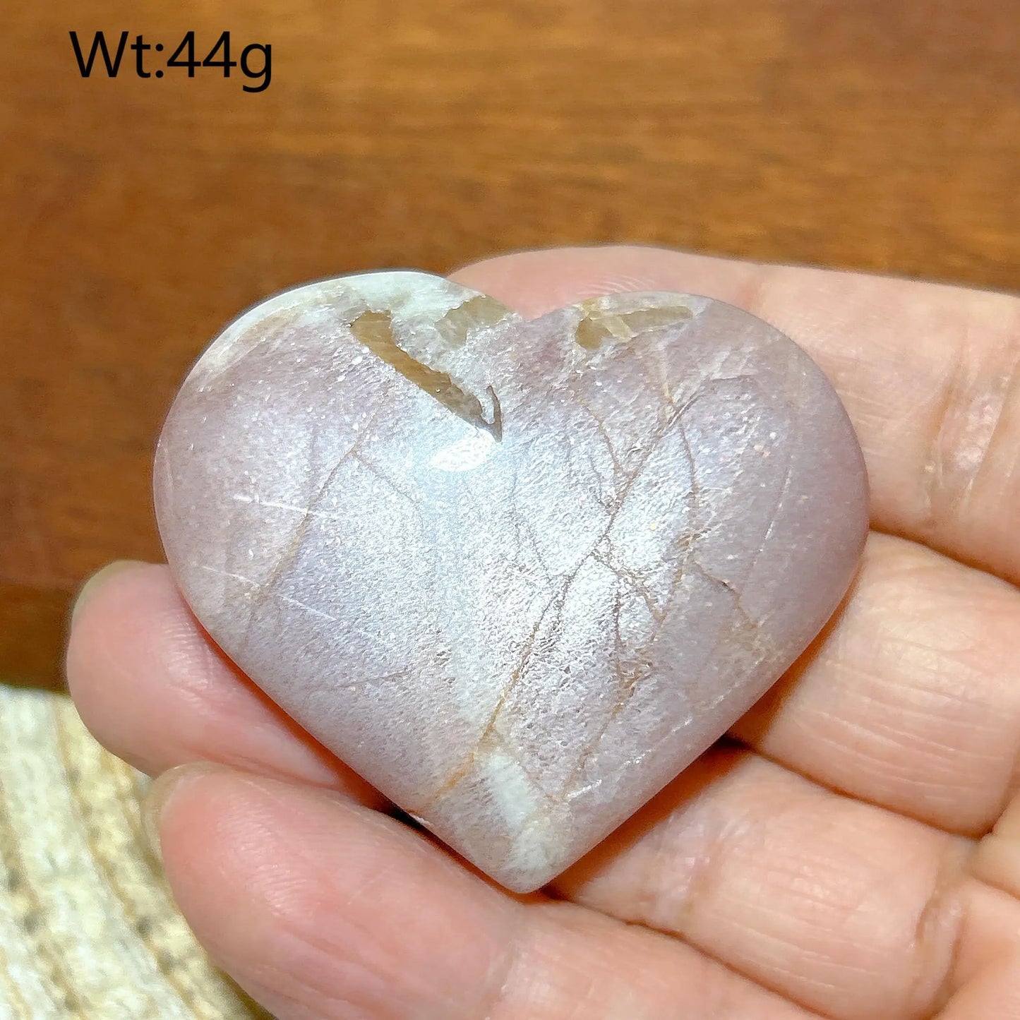 Orange Peach Moonstone Heart-ToShay.org