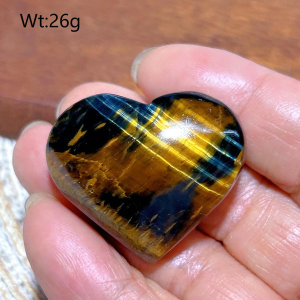 Yellow Blue Tiger Eye Heart-ToShay.org