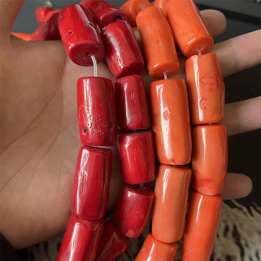 Orange Red Coral Beads-ToShay.org