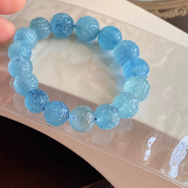 Blue Aquamarine Bracelet-ToShay.org