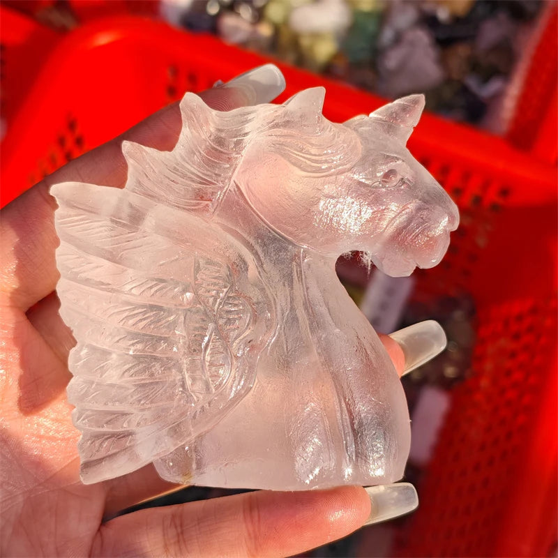 Clear Quartz Unicorn Head-ToShay.org