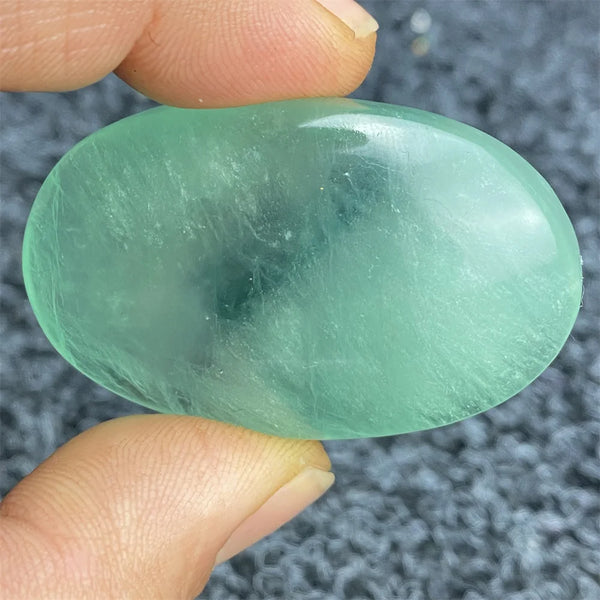 Green Fluorite Palm Stone-ToShay.org