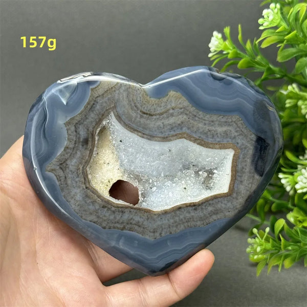 Grey Agate Geode Heart-ToShay.org