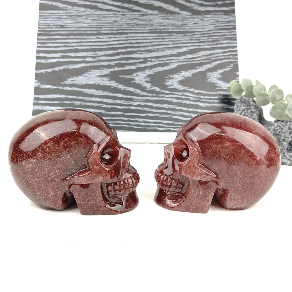 Red Strawberry Quartz Skull-ToShay.org