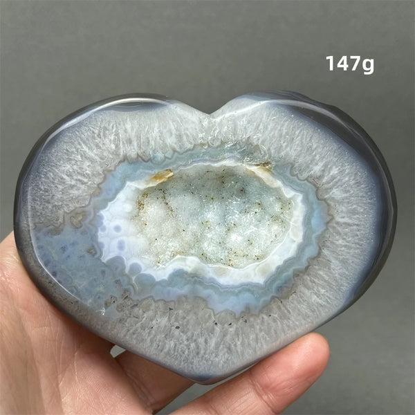 Blue Agate Geode Heart-ToShay.org