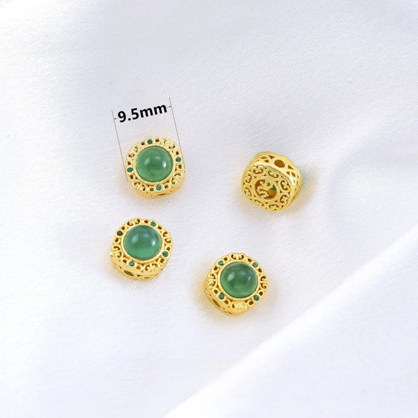 Gold Chrysoprase Bead-ToShay.org