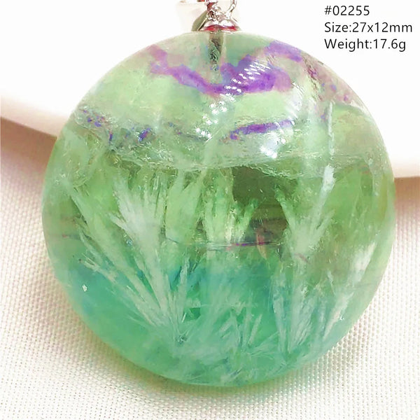 Green Feather Fluorite Pendant-ToShay.org