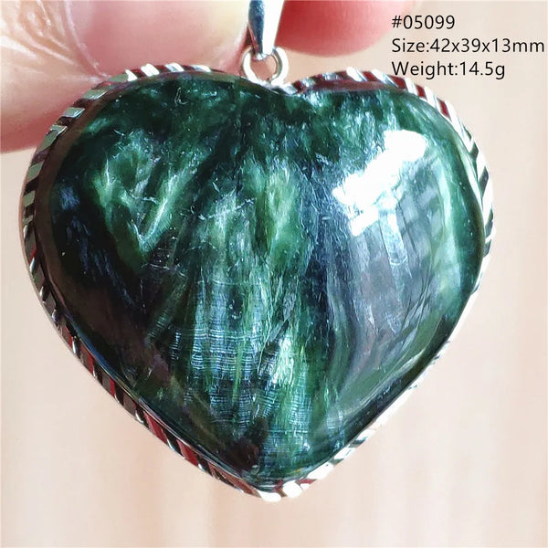 Green Seraphinite Pendant-ToShay.org