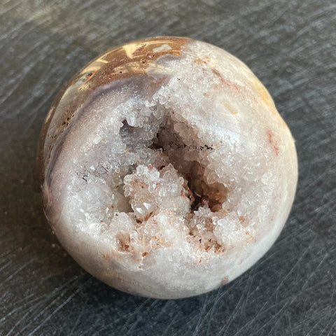 Pink Sakura Agate Amethyst Cluster-ToShay.org