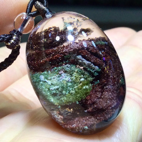 Green Red Phantom Quartz-ToShay.org