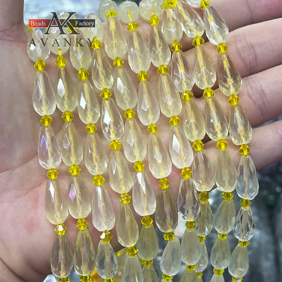 Yellow Lemon Crystal Beads-ToShay.org