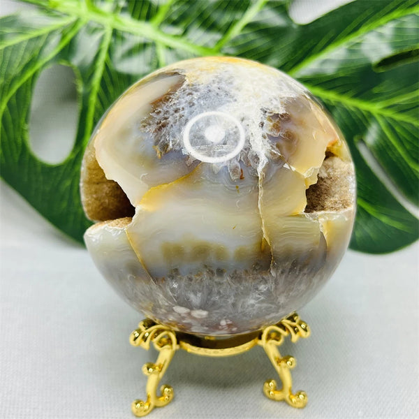 Yellow Agate Geode Ball-ToShay.org