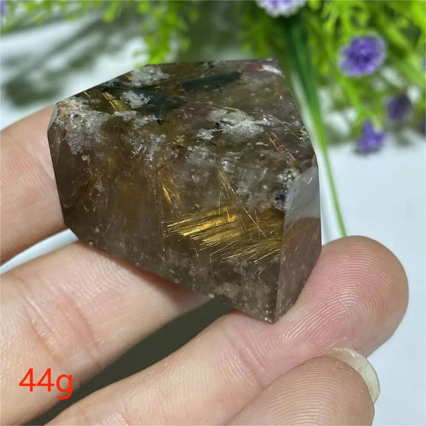 Gold Rutilated Hair Crystal-ToShay.org