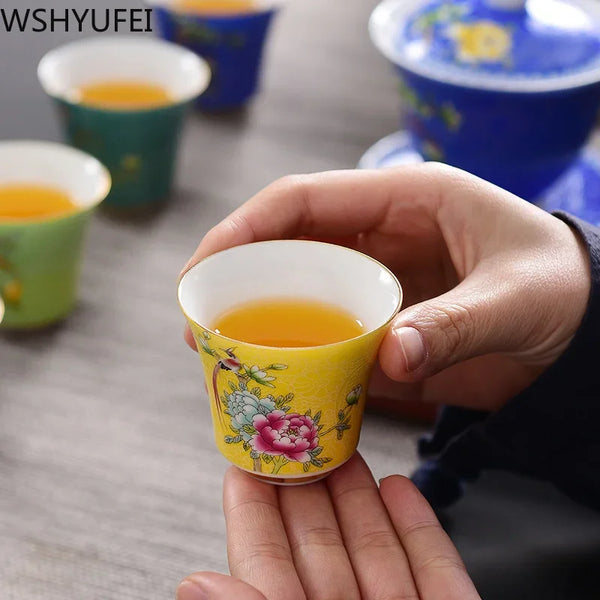 Enamel Porcelain Teacups-ToShay.org