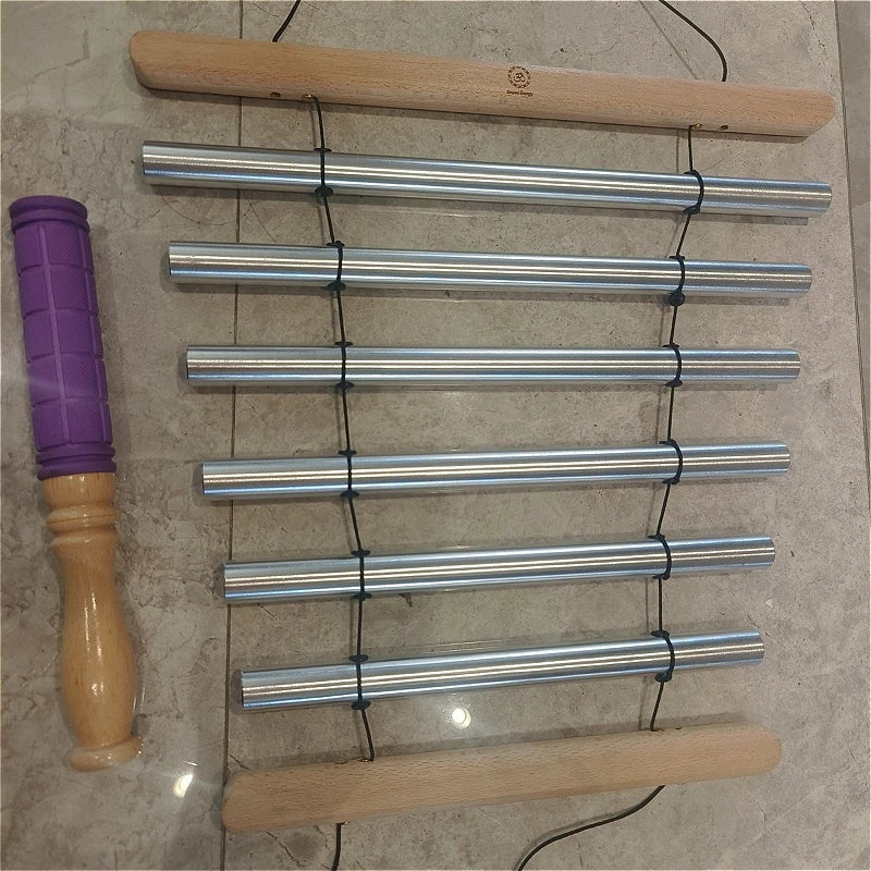 Handheld Sound Beam Chime Aluminium Portable Wind Chime Hanging Yoga Meditation Relaxation Sound Healing Percussion Chimes-ToShay.org