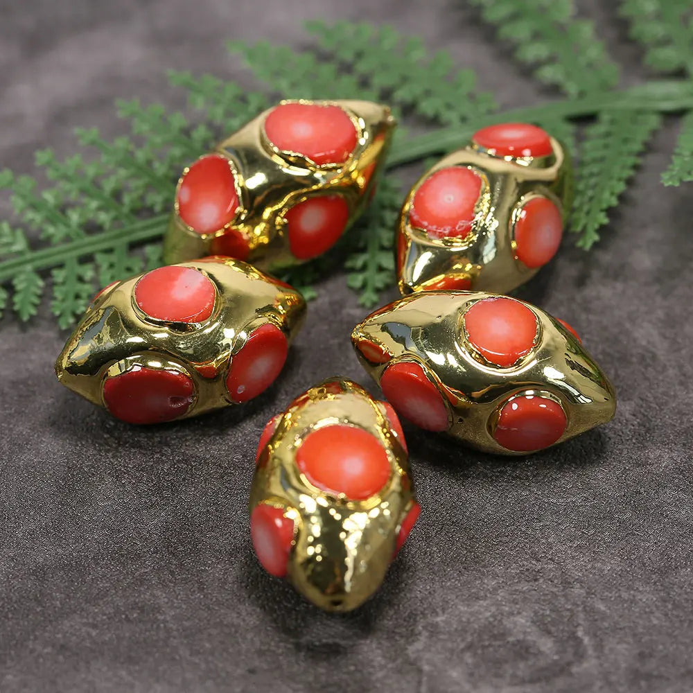 Red Orange Coral Beads-ToShay.org