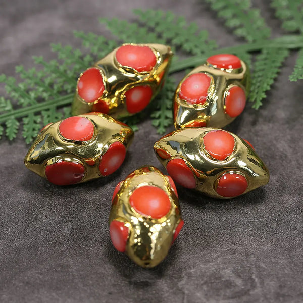 Red Orange Coral Beads-ToShay.org