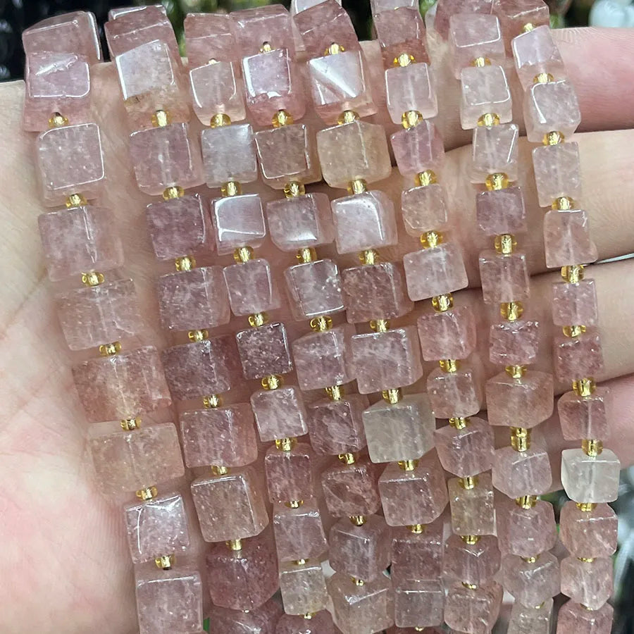 Pink Strawberry Quartz Beads-ToShay.org