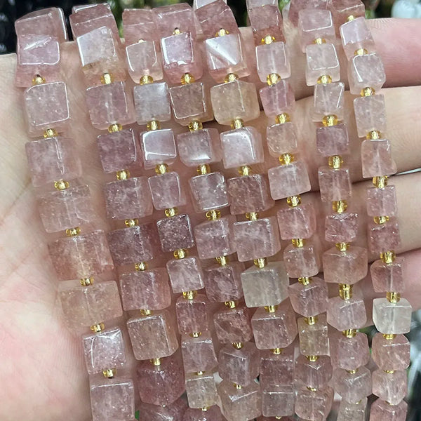 Pink Strawberry Quartz Beads-ToShay.org