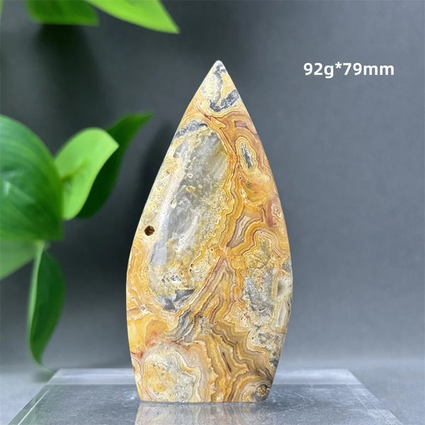 Yellow Crazy Agate Torch-ToShay.org