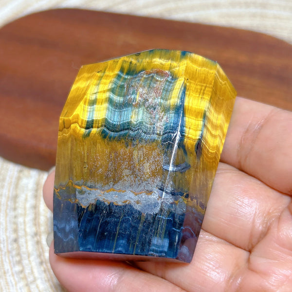 Blue Yellow Tiger Eye Stone-ToShay.org
