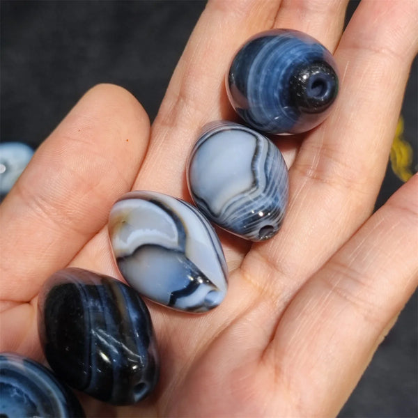 Blue Silk Agate Beads-ToShay.org